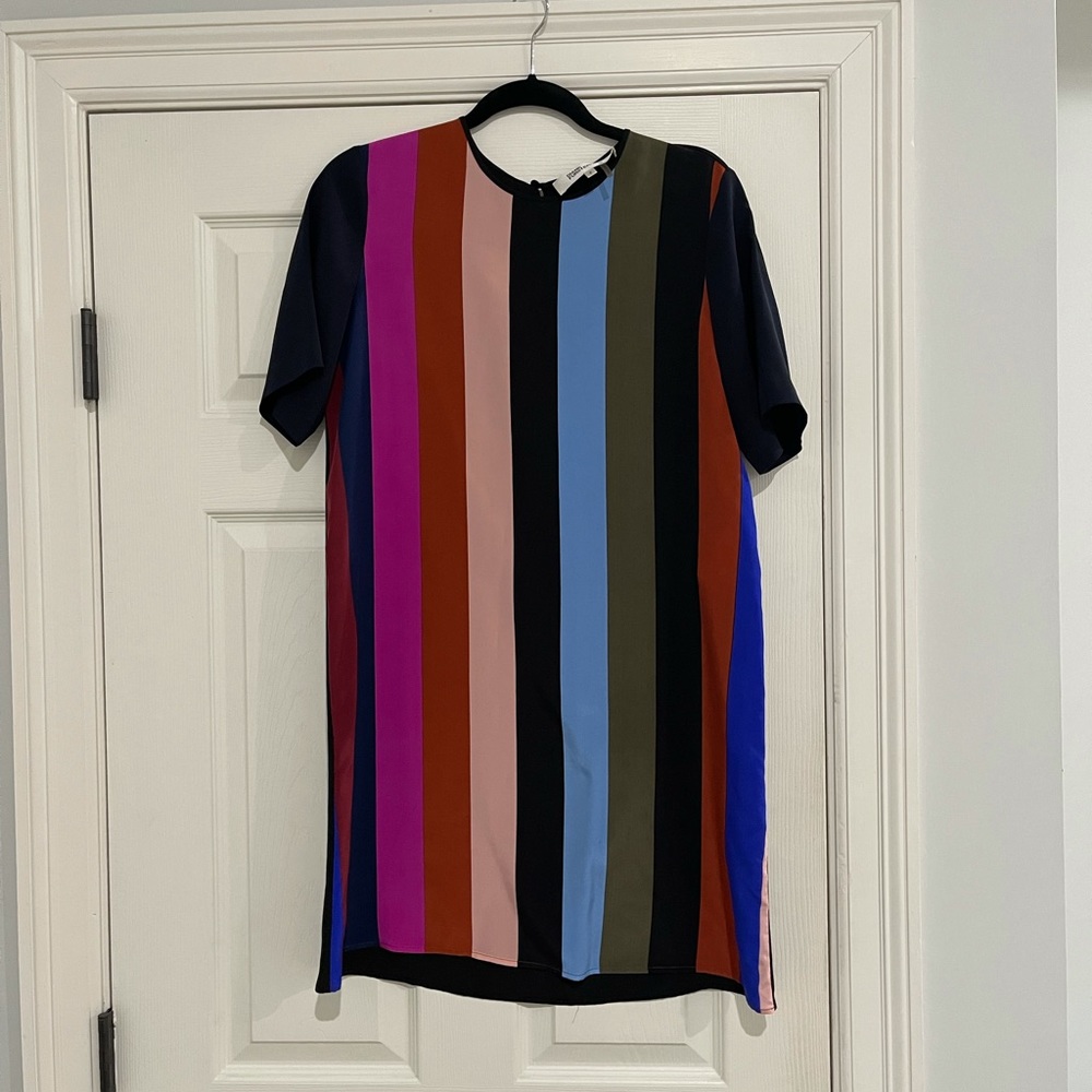 Diane Von Furstenberg striped silk slip dress